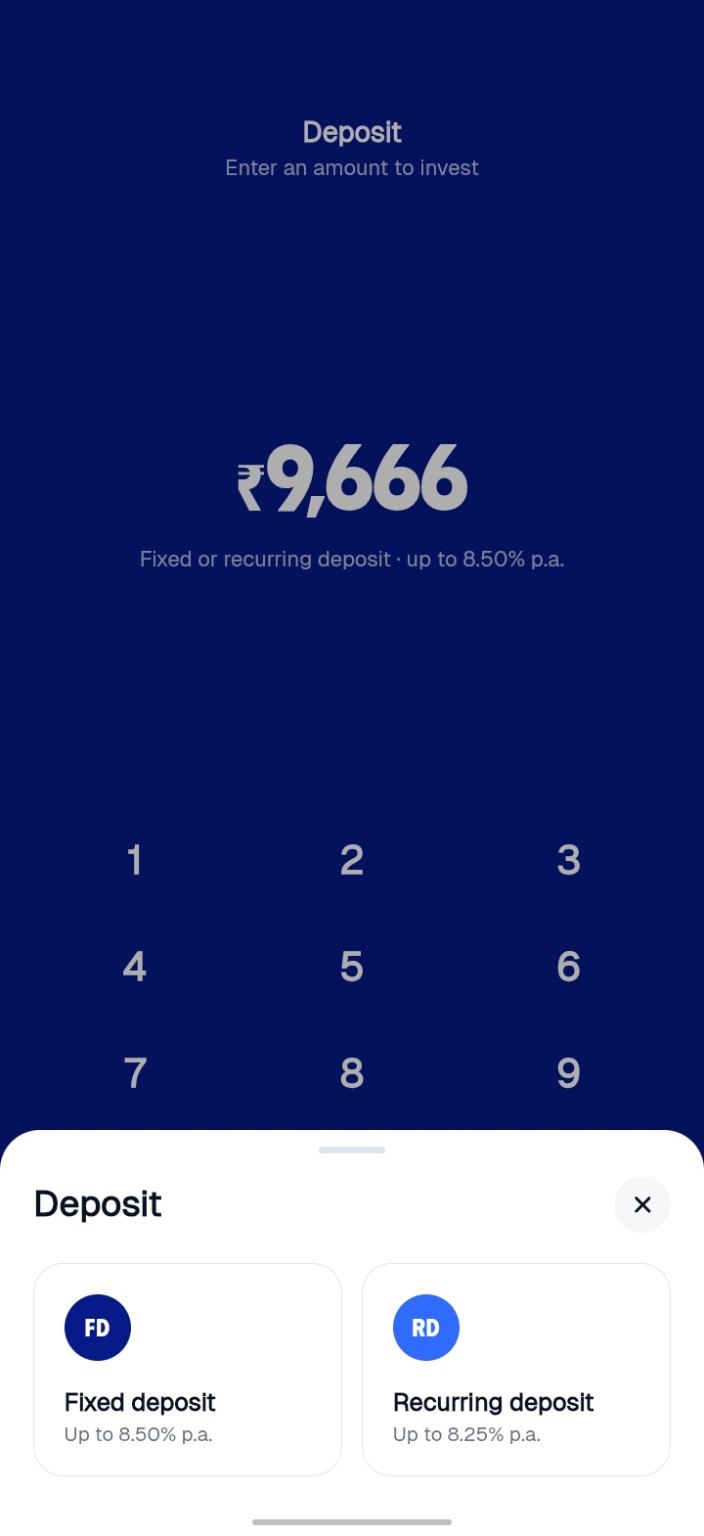 Fixed or recurring deposit