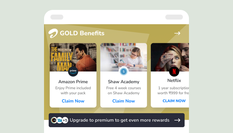 2019 Airtel Thanks benefit discovery design