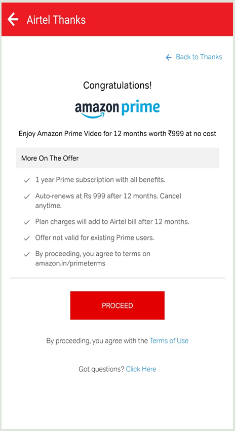 Old Amazon Prime claim page