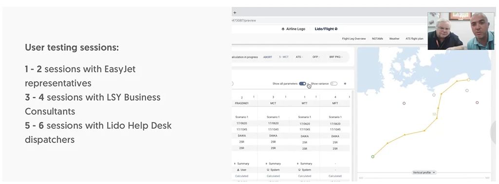 Remote usability testing session with InVision prototype on Calculations screen