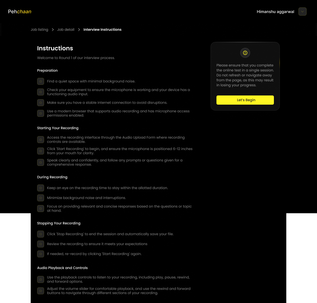 Real-time Audio Feedback