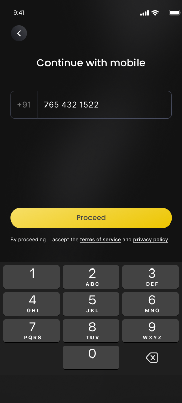 Pehchaan Phone Number Entry