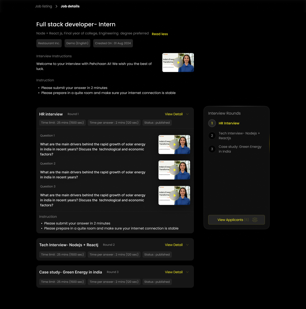 Recruiter Screen 8