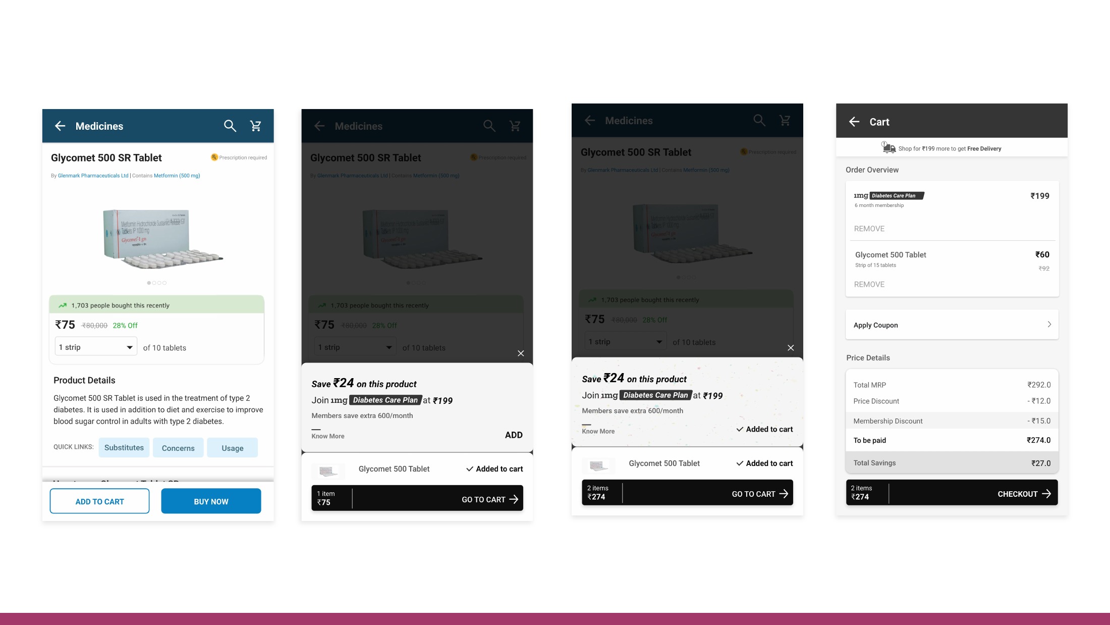 Round 01 — Hero card on product page