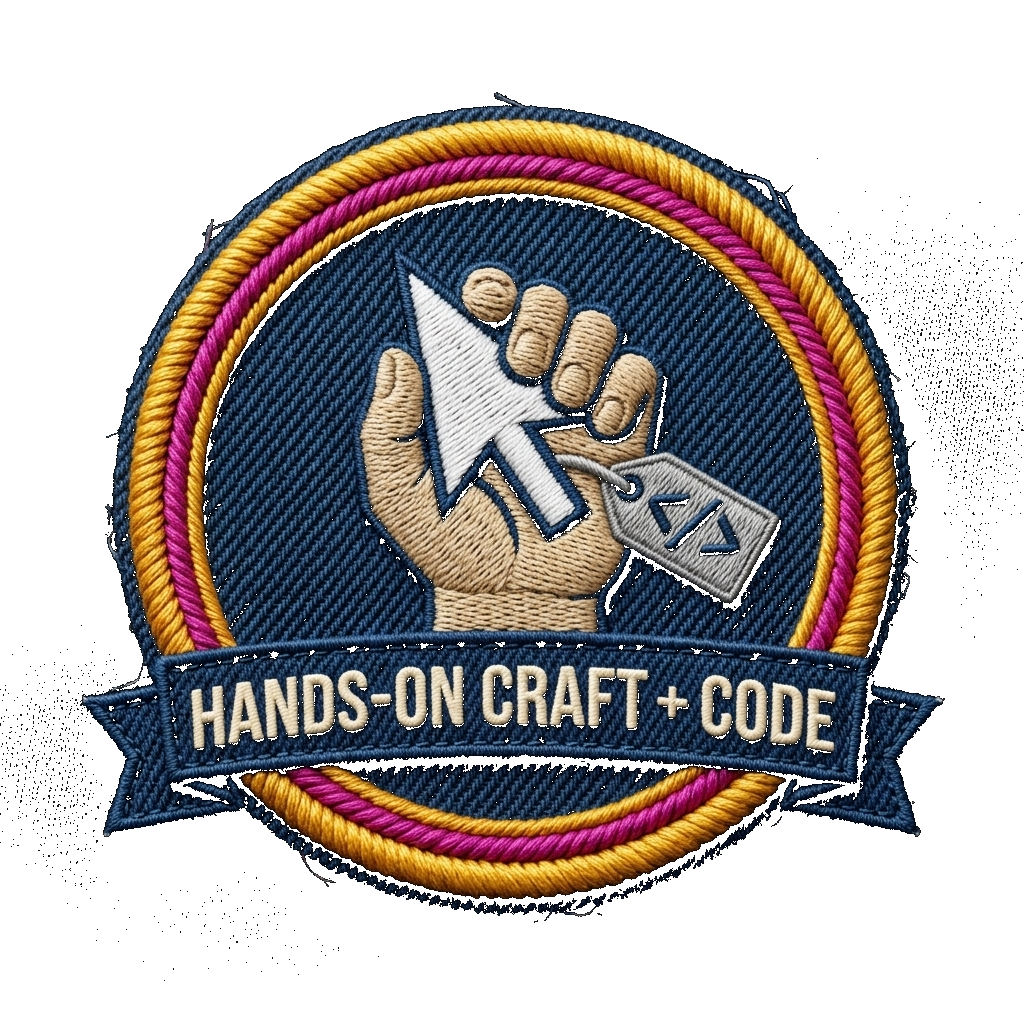 Hands-On Craft + Code Embroidered Patch