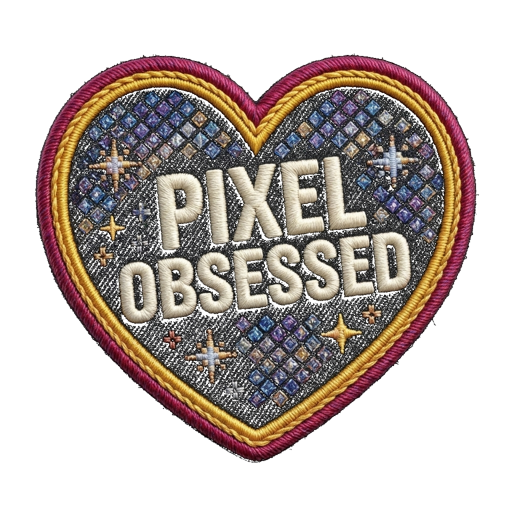 Pixel Obsessed Embroidered Patch