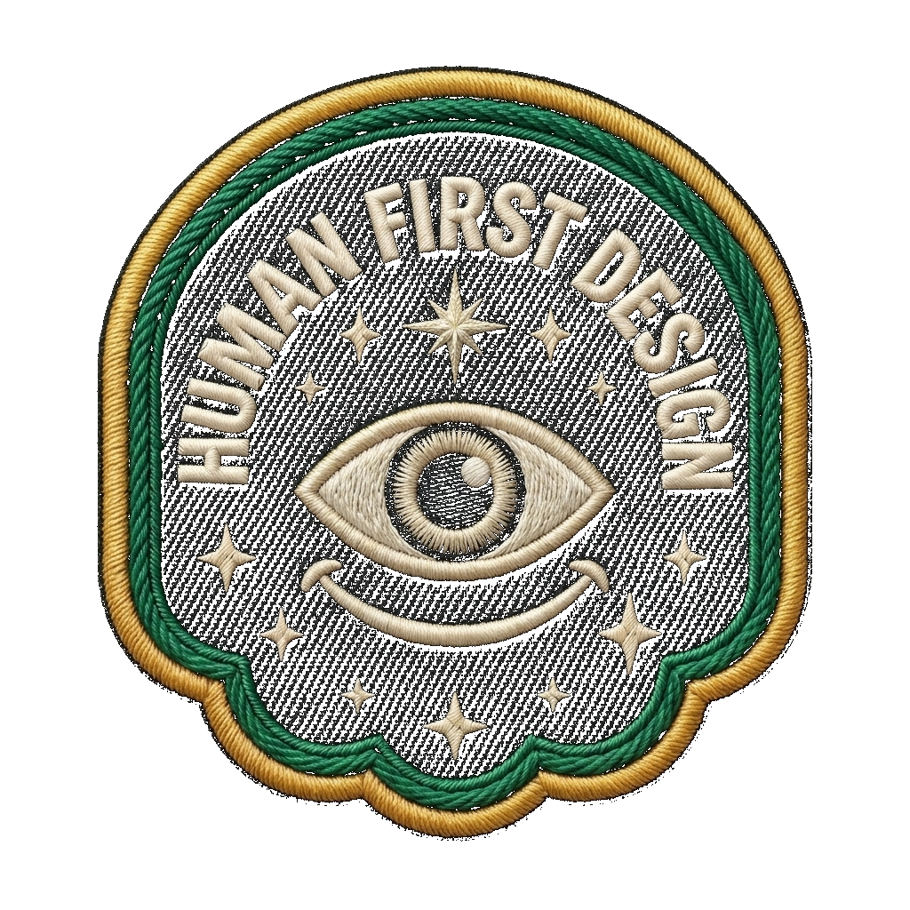 Human First Design Embroidered Patch